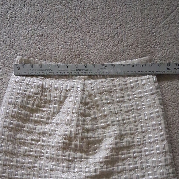 Banana Republic Cream Sequin A-Line Mini Skirt - Picture 4 of 5